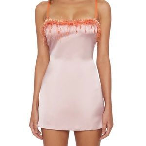 Satin Beaded Mini Dress